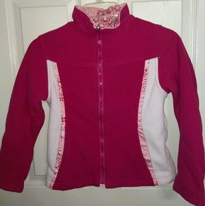 Reversible girls pink and white jacket